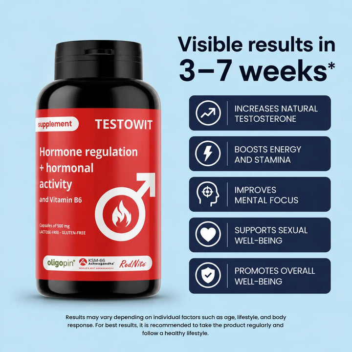 TESTOWIT - Regolazione ormonale - 120 cps - NEW! PROMO! 50% ORBIS Lifestyle