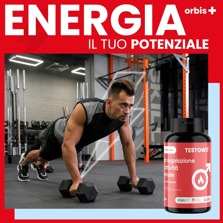 TESTOWIT - Regolazione ormonale 120 cps - 2x1 - ORBIS Lifestyle