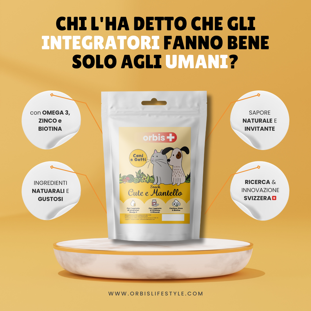 Cute & Mantello - con Omega 3, Zinco e Biotina (Integratori masticabili) - ORBIS Lifestyle