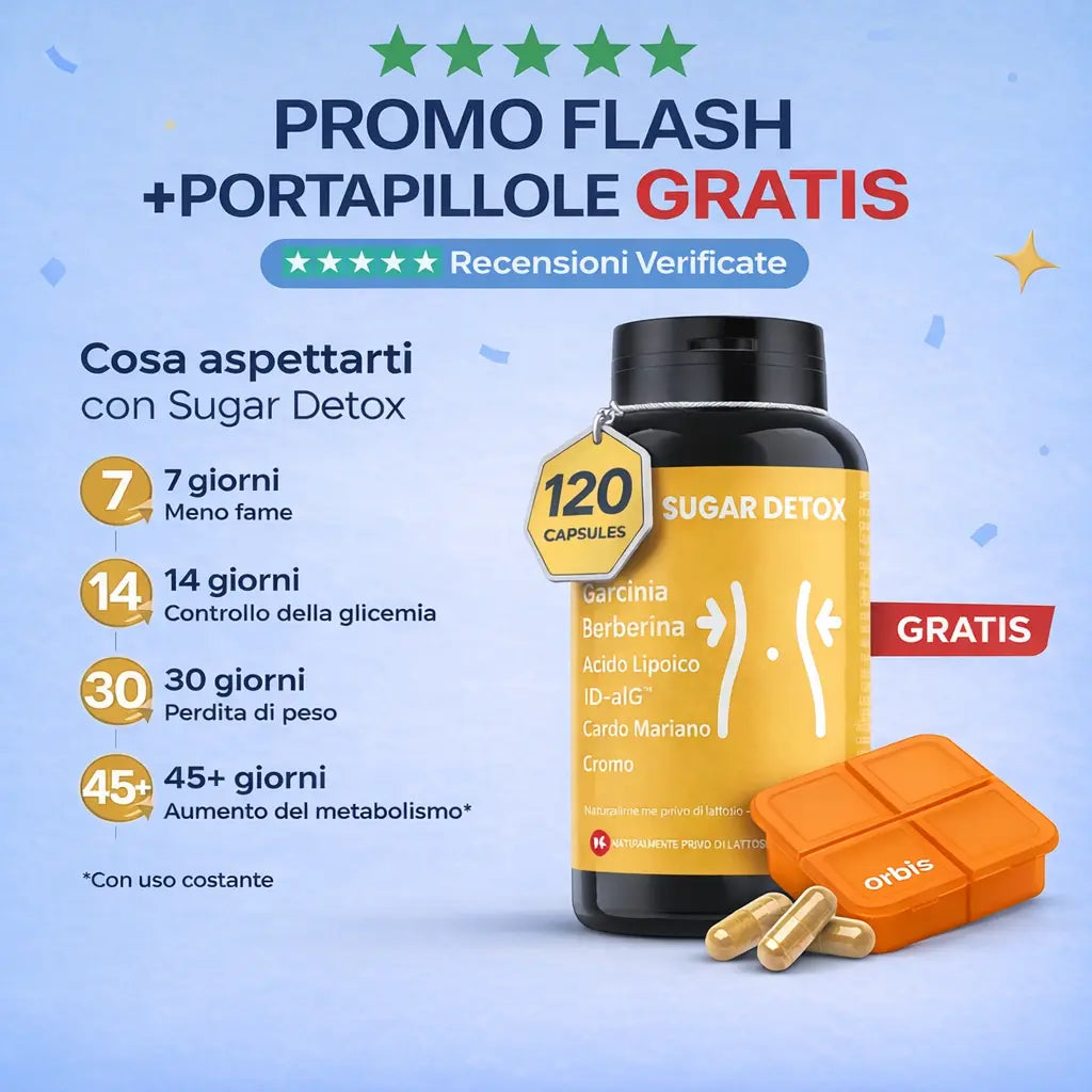 SUGAR DETOX - Integratore per l'Equilibrio del Peso Corporeo (120 cps) NEW PROMO! ORBIS Lifestyle