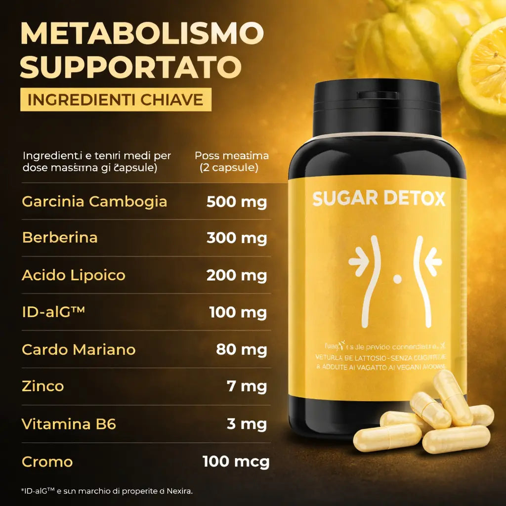 SUGAR DETOX - Integratore per l'Equilibrio del Peso Corporeo (120 cps) NEW PROMO! ORBIS Lifestyle