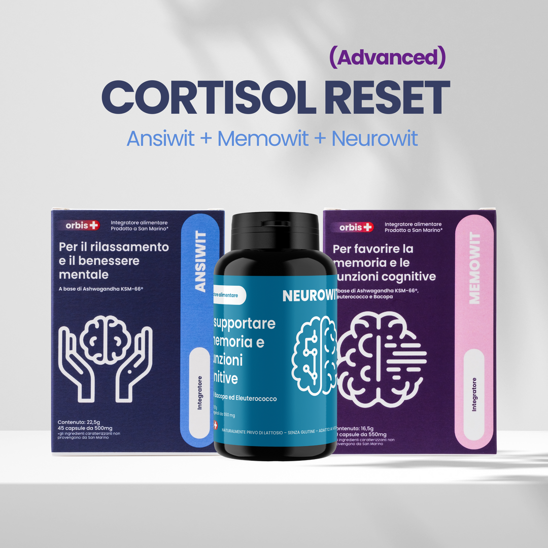 🌿 CORTISOL RESET (advanced): 2x ANSIWIT + 3x MEMOWIT + 2x NEUROWIT - ORBIS Lifestyle