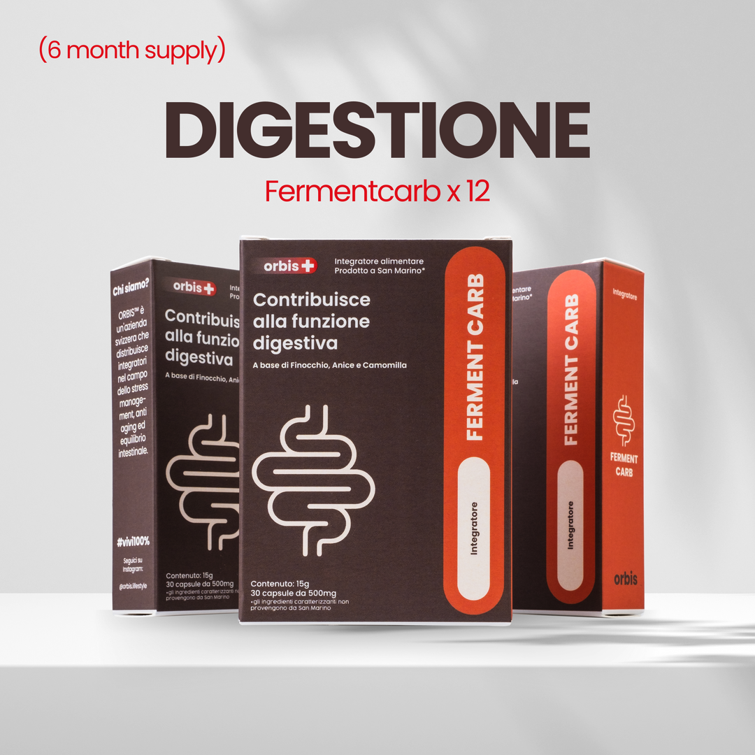 🍽️ DIGESTIONE (6-Mesi di Scorta): 12x FERMENTCARB - ORBIS Lifestyle