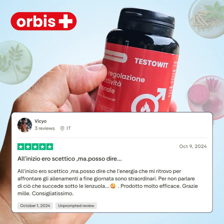 TESTOWIT - Regolazione ormonale 120 cps NEW! PROMO! ORBIS Lifestyle