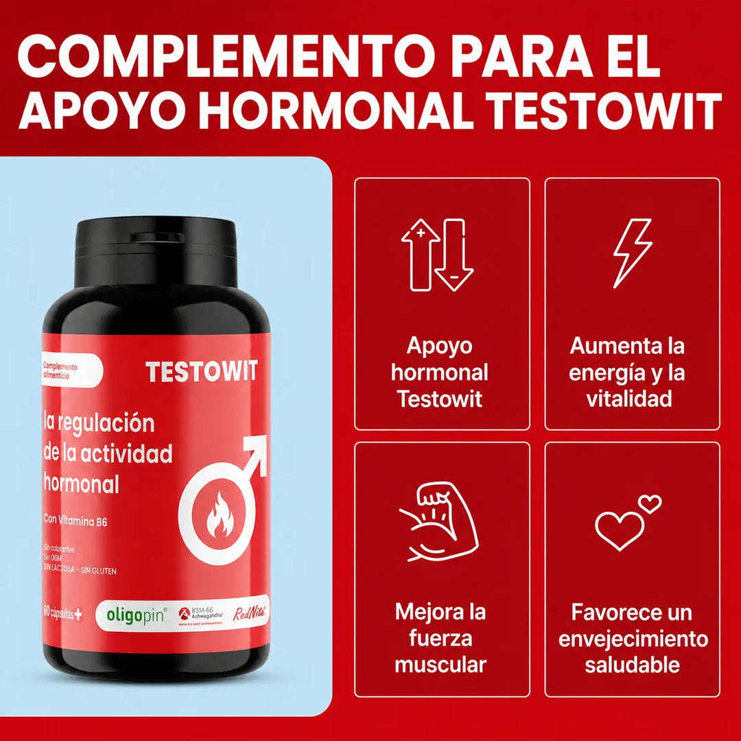 TESTOWIT - Regolazione ormonale 120 cps - 2x1 🇪🇸 ORBIS Lifestyle