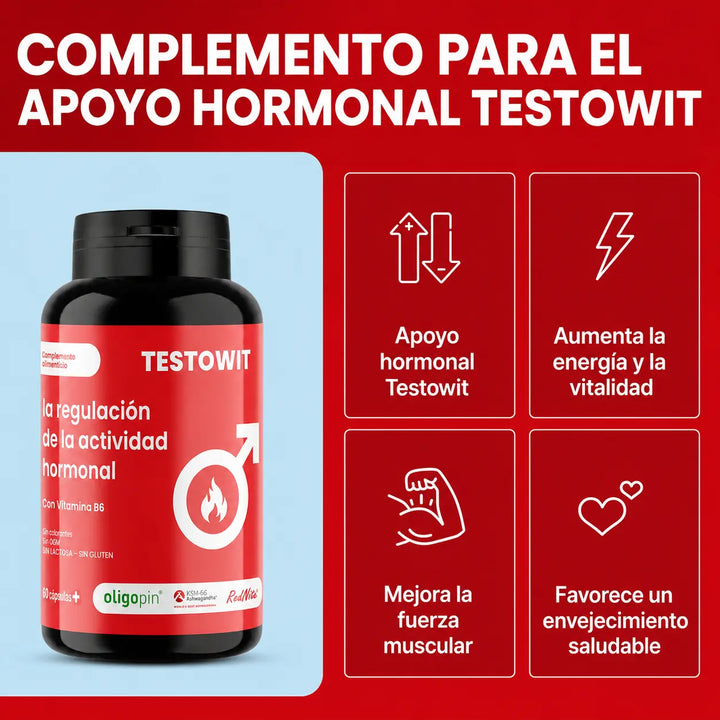 TESTOWIT - Regolazione ormonale 120 cps - 2x1 🇪🇸 ORBIS Lifestyle