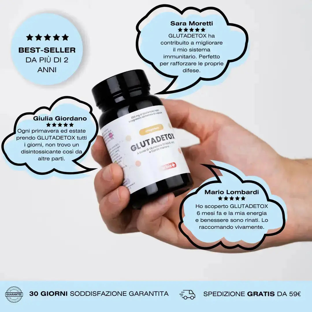 GLUTADETOX - Glutatione Setria® Puro con NAC (60 capsule) - ORBIS Lifestyle